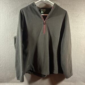 ralph lauren women fleece 1/4 zip medium black old money minimalist neutral